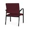 Lesro Newport Wide Guest Chair Metal Frame, Black, OH Wine Upholstery NP1201 - alternate 3